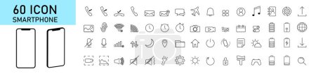 Paquete de 60 iconos para el paquete de teléfonos inteligentes paquete de iconos
