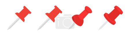 Illustration for Push pin attach save icon - Royalty Free Image