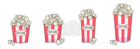 pop corn snack for movie made from corn served in paper box