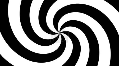 Illustration for Confusing hypnotize black and white swirl spiral background - Royalty Free Image