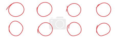 roter Kreis Handzeichnung Skizze Doodle Grunge für Marke