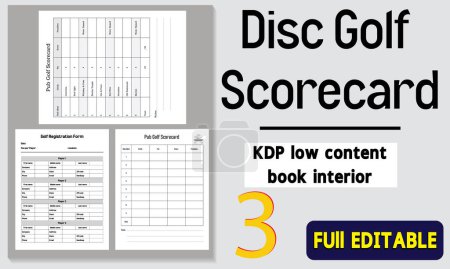 Photo for Golf disk score card - Royalty Free Image