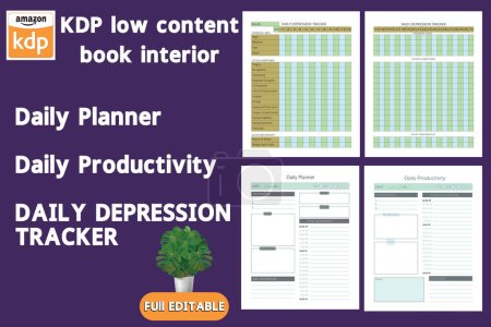 DAILY DEPRESSION TRACKER  Daily Planner  Daily Productivity
