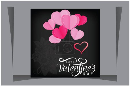 Ilustración de Feliz Romance Día de San Valentín - Imagen libre de derechos