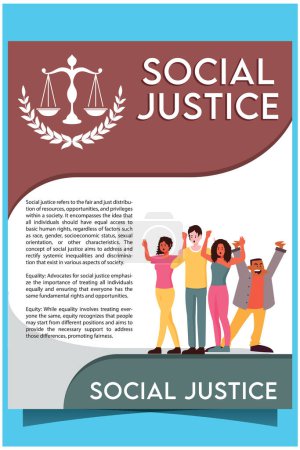 Illustration for Social justice or human rights. - Royalty Free Image
