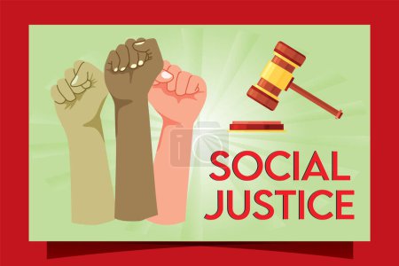 Illustration for Social justice or human rights. - Royalty Free Image