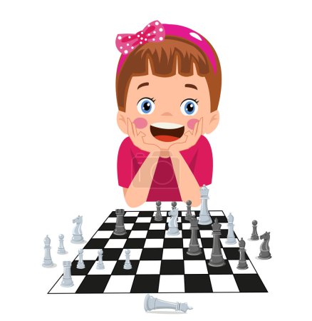 Zeichentrickfigur spielt Schach