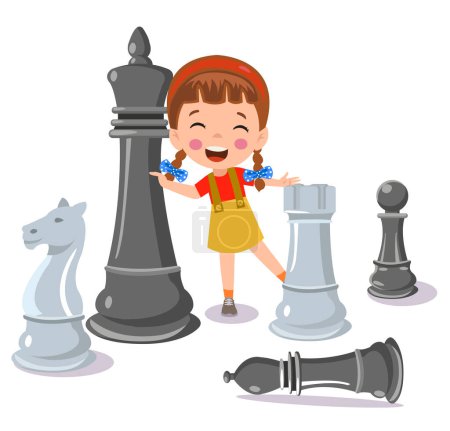 personnage de bande dessinée jouant au jeu d'échecs
