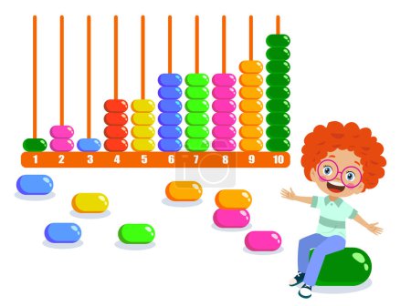 Illustration for Abacus Toy For Kids Education - Royalty Free Image