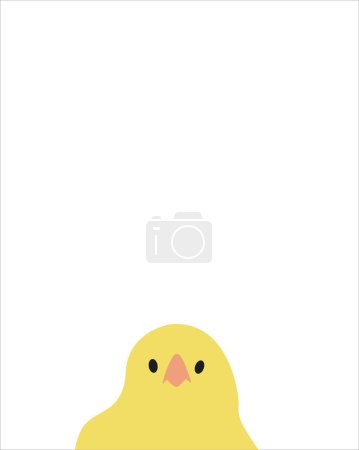 Ilustración de Huevo y amarillo lindo polluelo - Imagen libre de derechos