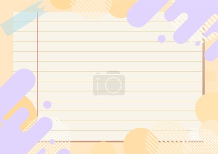 blank notebook template with space for text.