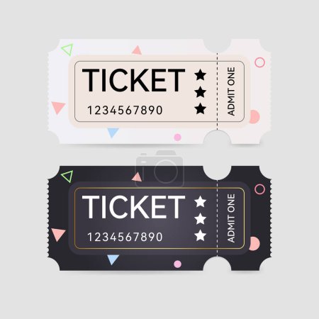 Foto de Vector ilustración de un ticket con un ticket en el fondo de un ticket - Imagen libre de derechos