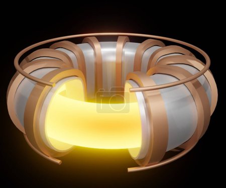 Foto de Reactor de energía de fusión para crear sol artificial en 3D - Imagen libre de derechos