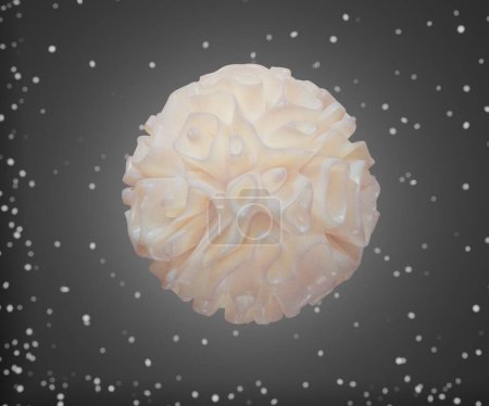 Photo for Dendritic cell illustrating sheet like that fold back onto the membrane surface. White blood cell 3d rendering - Royalty Free Image