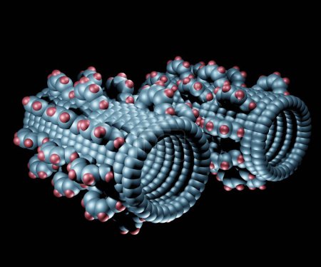 Foto de Isolated Fullerene Nano-gears with multiple teeth 3d rendering - Imagen libre de derechos