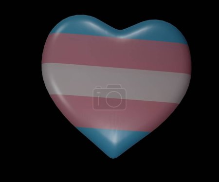 Foto de Isolated LGBT transgender flag 3d rendering - Imagen libre de derechos