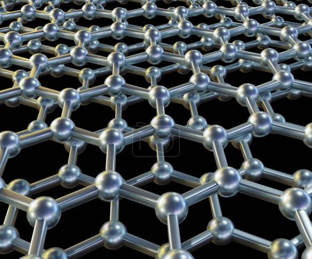 Photo for Isolated multilayer graphene are situated in honeycomb 3d rendering - Royalty Free Image