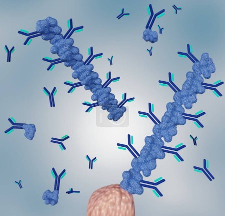 Téléchargez les photos : Poly Protein G isolé avec anticorps de détection pour améliorer le rendu 3d de sensibilité Immunoassays - en image libre de droit