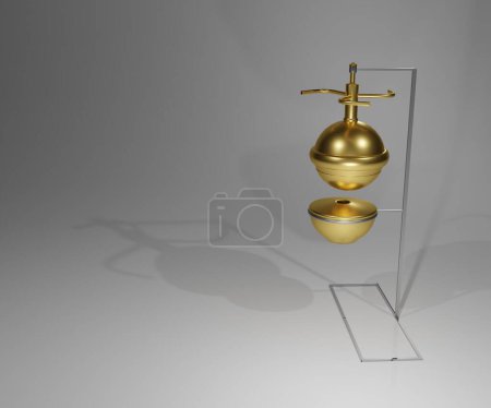Photo for Isolated Aeolipile mini steam engine 3d rendering - Royalty Free Image