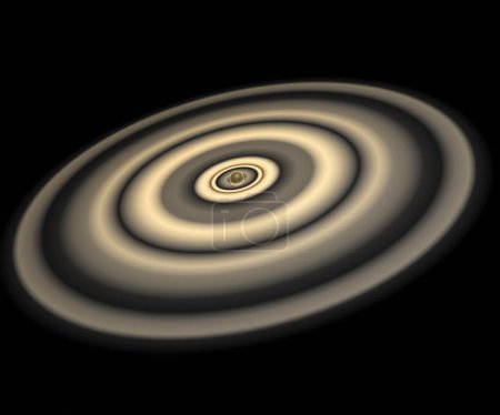 Téléchargez les photos : Les anneaux de Super Saturne. J1407b est une exoplanète 20 fois plus massive que le rendu Saturne 3d - en image libre de droit