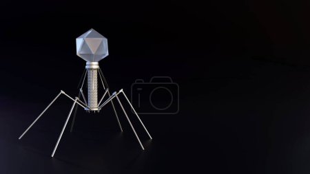 Photo for 3d rendering of bacteriophage also known informally as phage - Royalty Free Image