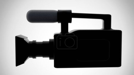 Téléchargez les photos : Rendu 3d d'une caméra vidéo isolée sur fond blanc - en image libre de droit