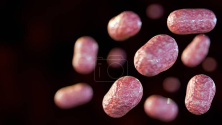 3d rendering of the bacterium Francisella tularensis causes tularemia disease