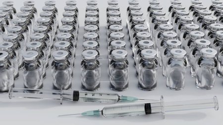 Foto de 3d renderizado de drogas intravenosas son las inyectadas directamente en el cuerpo con jeringa médica - Imagen libre de derechos