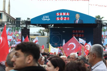 Téléchargez les photos : Elections présidentielles et législatives turques 2023. Campagne électorale de l'Alliance nationale à Adana, AdanaTurquie, 8 mai 2023 - en image libre de droit