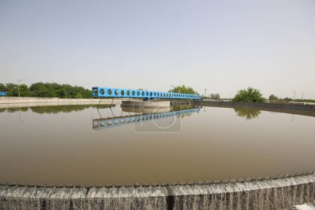 wastewater treatment facility. Sludge sedimentation tank