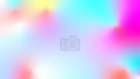 Foto de Holograma fondo borroso. holograma de arco iris con gradiente de arco iris. holograma multicolor, holograma. malla de estilo retro. holograma descendente gráfico - Imagen libre de derechos