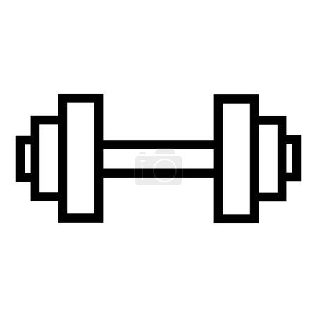 Illustration for Dumbbell Vector icon, Outline style, from Accommodation and hotel icons collection, isolated on White Background. - Royalty Free Image