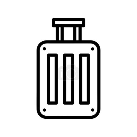 Illustration for Luggage Vector icon, Outline style, from Accommodation and hotel icons collection, isolated on White Background. - Royalty Free Image