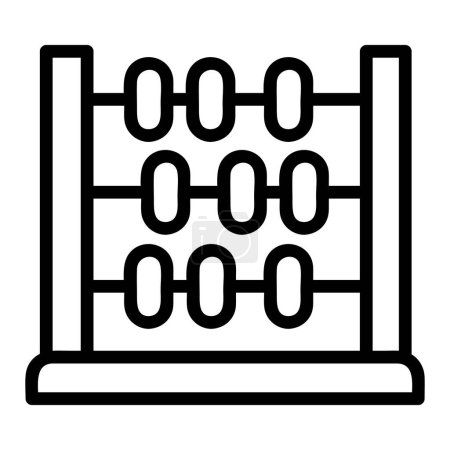 Téléchargez les illustrations : Icône vectorielle Abacus, style linéaire, de la collection d'icônes comptables, isolée sur fond blanc. - en licence libre de droit