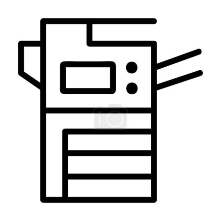 Fotokopierer Vector Icon, linearer Stil, aus der Sammlung von Buchhaltungssymbolen, isoliert auf weißem Hintergrund.