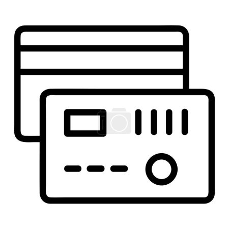 Ilustración de Tarjeta de crédito Vector Icono, estilo Lineal, de la colección de iconos de contabilidad, aislado sobre fondo blanco. - Imagen libre de derechos