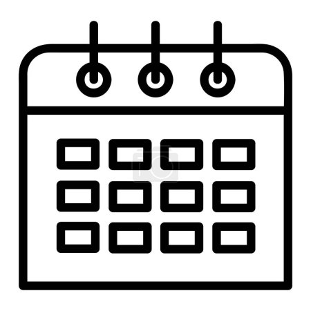Illustration for Calendar Vector Icon, Lineal style, from accounting icons collection, isolated on white Background. - Royalty Free Image