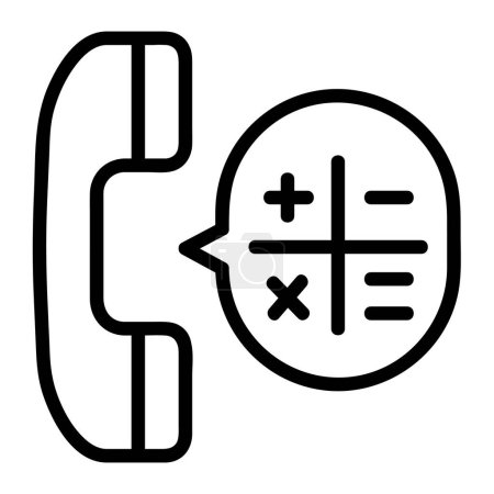Ilustración de Teléfono Vector Icono, estilo Lineal, de la colección de iconos de contabilidad, aislado sobre fondo blanco. - Imagen libre de derechos