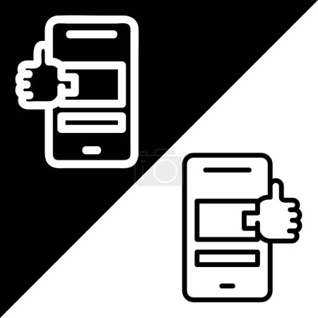 Illustration for Agree or like Vector Icon, Outline style icon, from Advertisement icons collection, isolated on Black and white Background. - Royalty Free Image