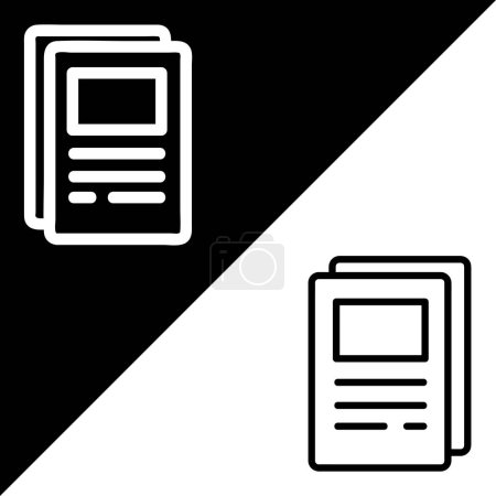 Illustration for Papers Vector Icon, Outline style icon, from Advertisement icons collection, isolated on Black and white Background. - Royalty Free Image