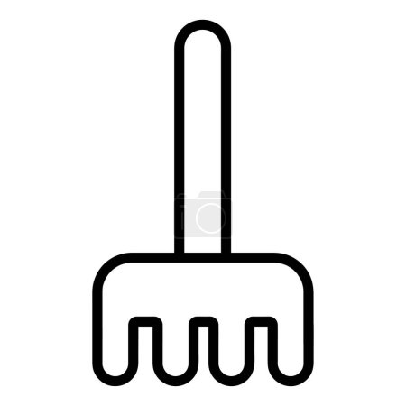 Illustration for Rake Vector Icon, Lineal style icon, from Agriculture icons collection, isolated on white Background. - Royalty Free Image