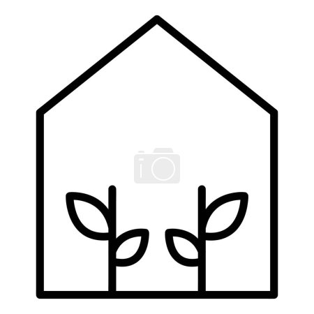 Illustration for Greenhouse Vector Icon, Lineal style icon, from Agriculture icons collection, isolated on white Background. - Royalty Free Image