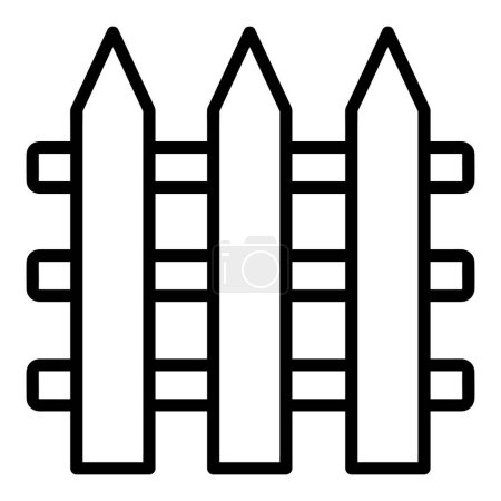 Illustration for Fence Vector Icon, Lineal style icon, from Agriculture icons collection, isolated on white Background. - Royalty Free Image