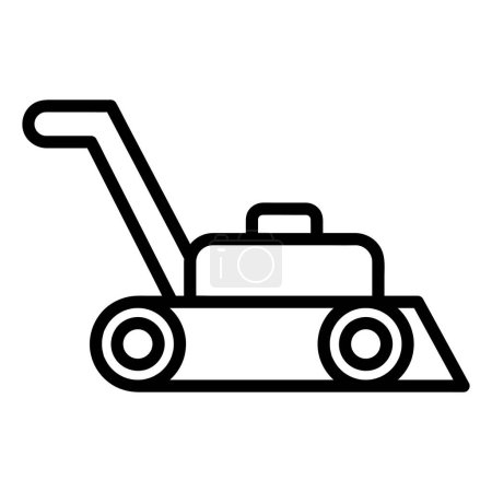 Illustration for Lawn Mower Vector Icon, Lineal style icon, from Agriculture icons collection, isolated on white Background. - Royalty Free Image