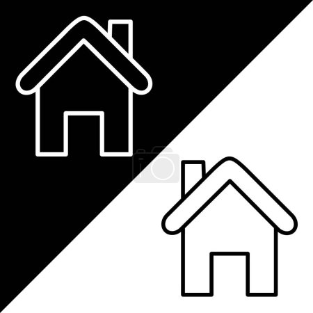 Illustration for House Vector Icon, Lineal style icon, from Agriculture icons collection, isolated on Black and white Background. - Royalty Free Image