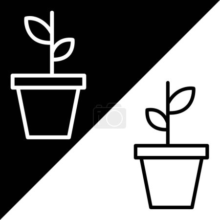 Ilustración de Icono de vectores de jardín, icono de estilo Lineal, de la colección de iconos de agricultura, aislado en fondo blanco y negro. - Imagen libre de derechos