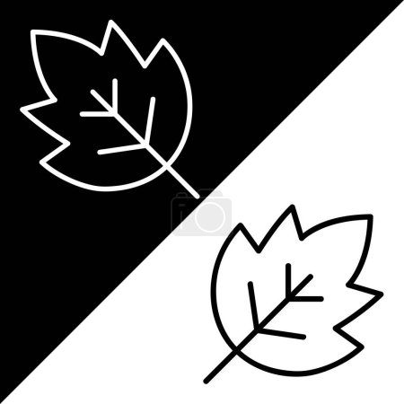 Illustration for Leaf Vector Icon, Lineal style icon, from Agriculture icons collection, isolated on Black and white Background. - Royalty Free Image