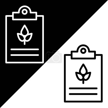 Illustration for Clipboard Vector Icon, Lineal style icon, from Agriculture icons collection, isolated on Black and white Background. - Royalty Free Image