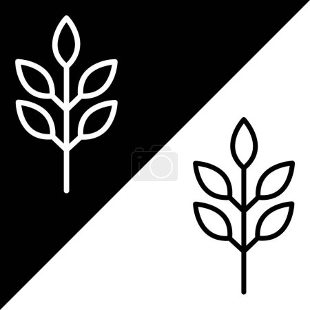 Ilustración de Icono de vector de planta, icono de estilo lineal, de la colección de iconos de agricultura, aislado en fondo blanco y negro. - Imagen libre de derechos