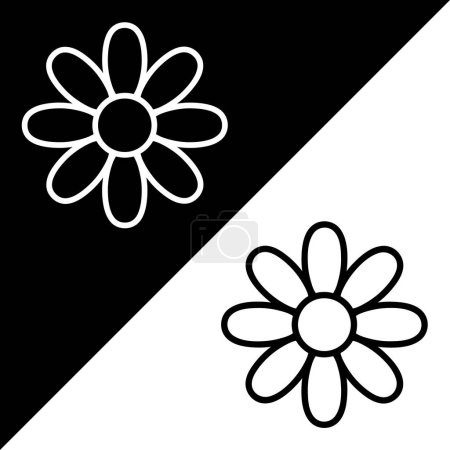 Illustration for Flower Vector Icon, Lineal style icon, from Agriculture icons collection, isolated on Black and white Background. - Royalty Free Image